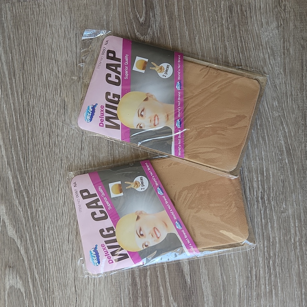 NEW 4 Count Wig Caps Nude/Beige One Size